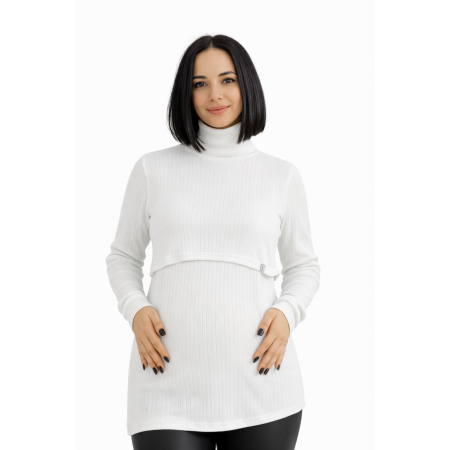 Гольф Еліт Ангора для вагітних і годування | теплий базовий гольф з секретом | S–3XL | Український виробник Білий